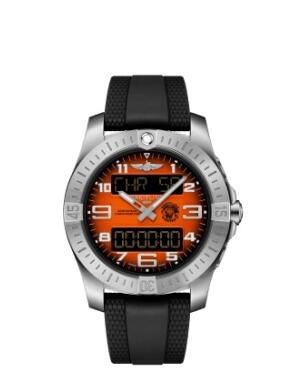 Review Breitling Professional Aerospace B70 Orbiter Titanium Orange Replica Watch EB70101A1O1S1